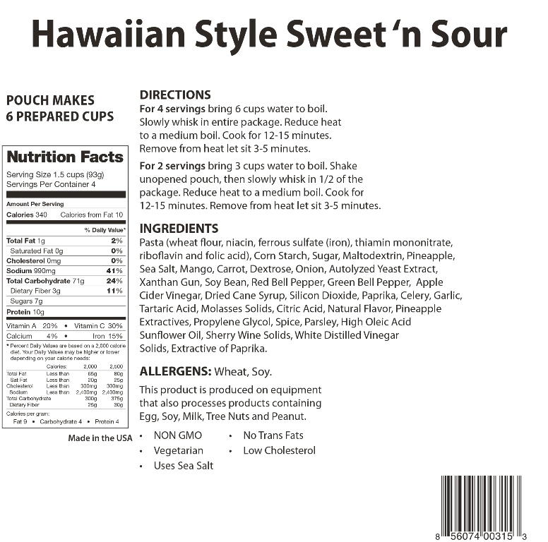 Hawaiian Style Sweent 'n Sour